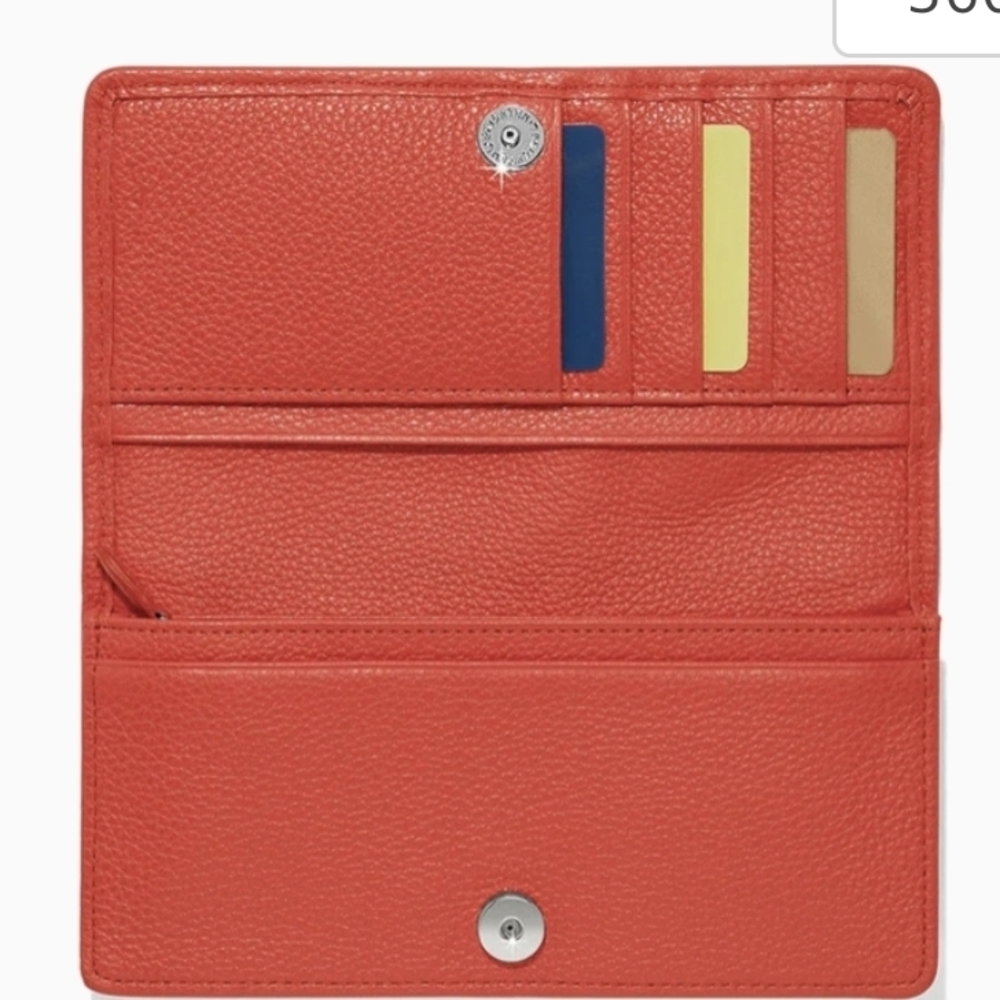 Brighton Sydney Embroidered Red Wallet Original New - Picture 2 of 6